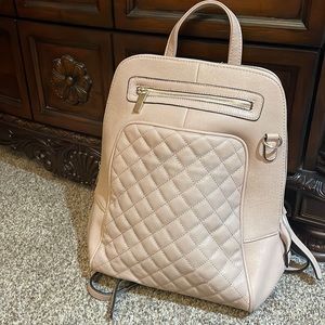 Cute blush pink leather large Back Pack